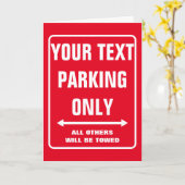 Grappig PARKEREN ALLEEN wenskaart voor nieuwe chau Kaart (Gele Bloem)