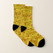 Grappig Pasen Chick Patroon Helder geel Modern Sokken (Paar)