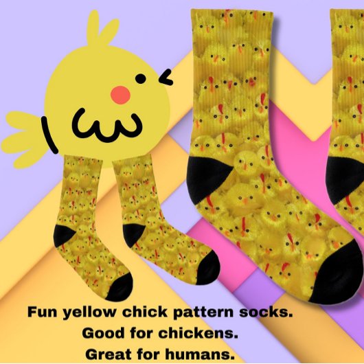 Grappig Pasen Chick Patroon Helder geel Modern Sokken