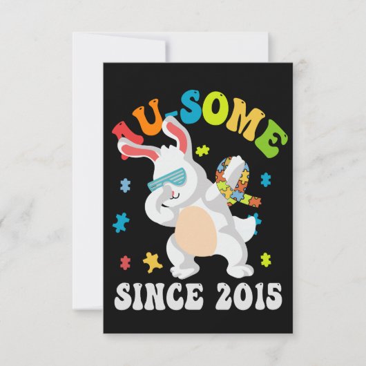 Grappig Pasen Dabbing Bunny Autisme Awareness 10th (Voorkant)