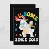 Grappig Pasen Dabbing Bunny Autisme Awareness 10th (Voorkant / Achterkant)