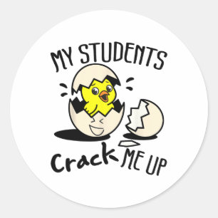 Grappig Pasen Dag Ei Kuiken Leraar Mijn Studenten Ronde Sticker