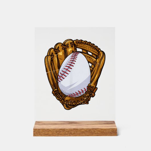 Grappig Pasen Ei Honkbal Ei Jagen Paasdag M Acryl Bord (Voorkant)