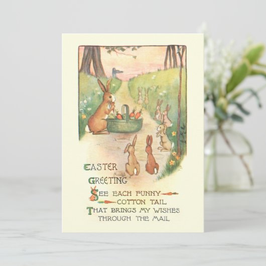 Grappig  Pasen en Rhyme Feestdagenkaart (Staand voorkant)