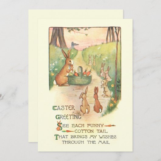 Grappig  Pasen en Rhyme Feestdagenkaart (Voorkant / Achterkant)