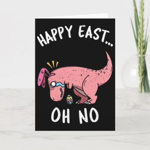 Grappig Pasen Gelukkig O... Oh Nee Trex Roze Dinos Kaart