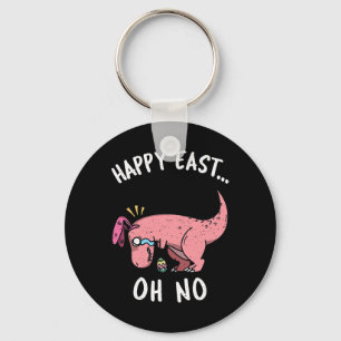 Grappig Pasen Gelukkig Pas... Oh Nee Trex Roze Din Sleutelhanger
