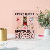 Grappig Pasen Jezus, elke konijn weet dat hij is o Acryl Bord (Huwelijk)