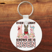 Grappig Pasen Jezus, elke konijn weet dat hij is o Sleutelhanger (Voorkant)