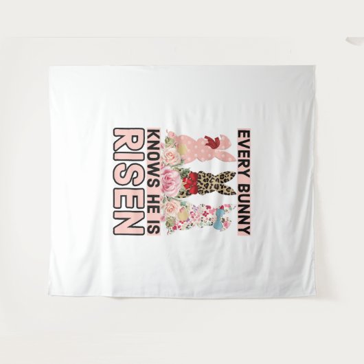 Grappig Pasen Jezus, elke konijn weet dat hij is o Wandkleed (Voorkant (horizontaal))