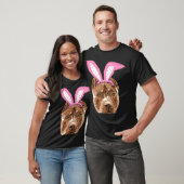 Grappig Pasen Pitbull Pitbull Konijnenoren Shirt (Unisex)