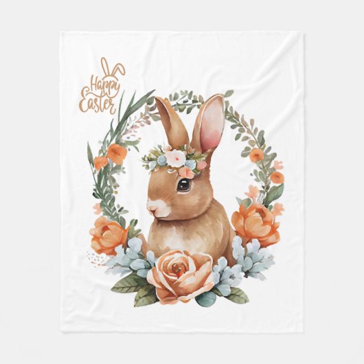 grappig Pasen shirt, schattig shirt, Happy Easter Fleece Deken (Voorkant)