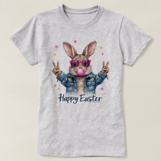 Grappig Pasen T-shirt – Schattig & Grappig Konijn (Design voorkant)