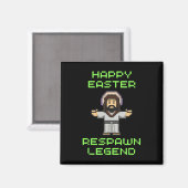 Grappig Pasen Videogame Jezus - Respawn Legend - V Magneet (Voorkant / Achterkant)