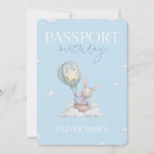 Grappig paspoort 1e verjaardag uitnodiging (Voorkant)
