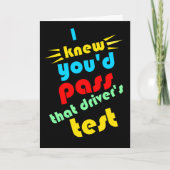 Grappig passeren drivers test gefeliciteerd kaart (Voorkant)