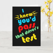 Grappig passeren drivers test gefeliciteerd kaart (Gele Bloem)