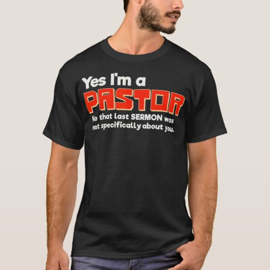 Grappig pastoor Great Fathers Day Gift voor predik T-shirt (Voorkant)