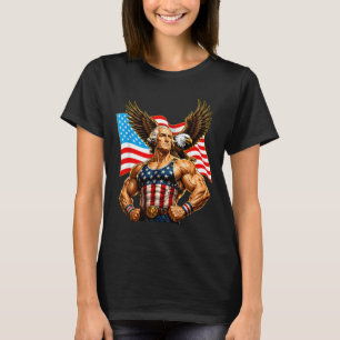 Grappig Patriotisch George Washington Adelaar Amer T-shirt