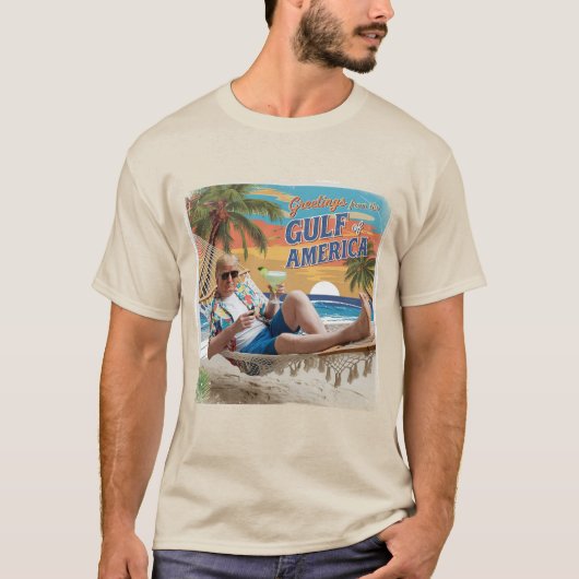 Grappig Patriotisch Trump T-Shirt - Golf van Ameri (Voorkant)