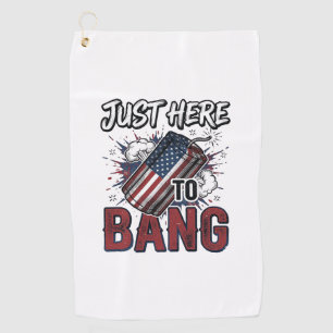 Grappig Patriotisch Vuurwerk Vintage 4 juli T-shir Golfhanddoek