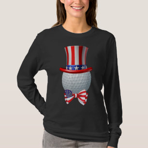Grappig patriottisch Amerika vlag Golf 4 juli mam T-shirt