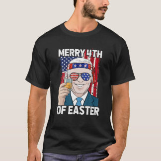 Grappig patriottisch blaasje vier jaar oud amerika t-shirt