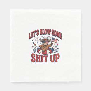 Grappig Patriottisch Hooglandrund Vuurwerk Shirt ( Servet
