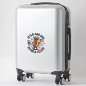 Grappig Patriottisch Hot Dog Vintage Gravure Shirt Sticker (Koffer)