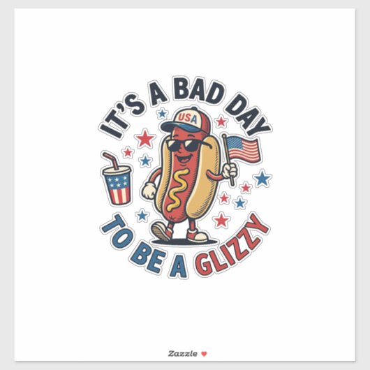 Grappig Patriottisch Hot Dog Vintage Gravure Shirt Sticker (Vel)