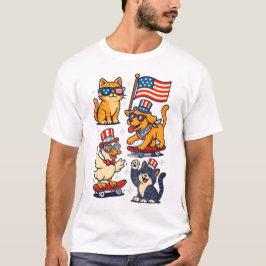Grappig Patriottisch Huisdieren T-shirt Cool Hond,