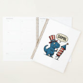 Grappig Patriottisch T-Rex-Vuurwerk Shirt Ontwerp_ Planner (Display)