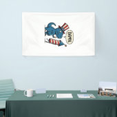 Grappig Patriottisch T-Rex-Vuurwerk Shirt Ontwerp_ Spandoek (Beurs)