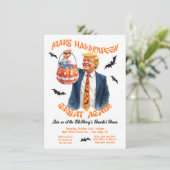 Grappig Patriottisch Trump Halloween-feest Kaart (Staand voorkant)