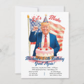 Grappig patriottisch Trump verjaardagsfeest Kaart (Voorkant)