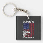 Grappig Patriottisch Verdrietig American Eagle Fla Sleutelhanger (voorkant)