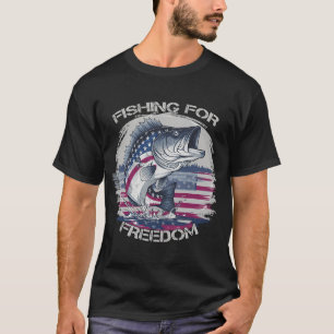 Grappig Patriottisch Vissen Rood Wit & Bruh Voor 4 T-shirt