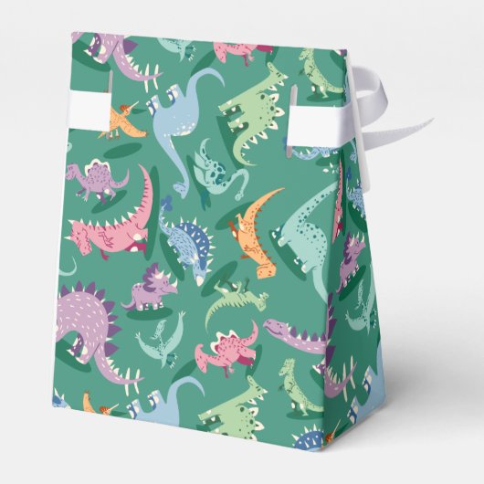Grappig patroon dino comic dinosaurus bedankdoosjes (Achterkant)