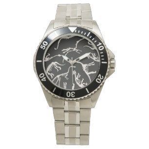 Grappig patroon dino comic dinosaurus horloge