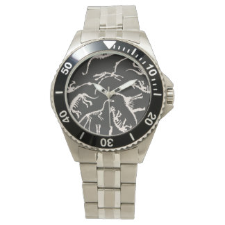 Grappig patroon dino comic dinosaurus horloge