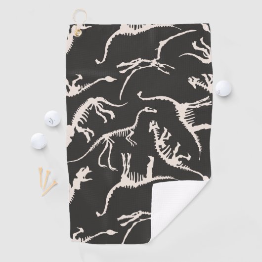 Grappig patroon dino-komische dinosaurus golfhanddoek (Insitu)