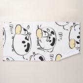 Grappig patroon met kinderlijke dieren.  clip- badhanddoek (Badhanddoek)