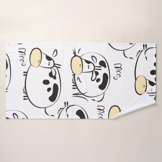 Grappig patroon met kinderlijke dieren.  clip- badhanddoek (Badhanddoek)