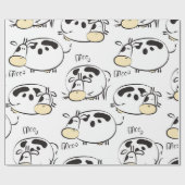 Grappig patroon met kinderlijke dieren.  clip- cadeaupapier (Vlak)