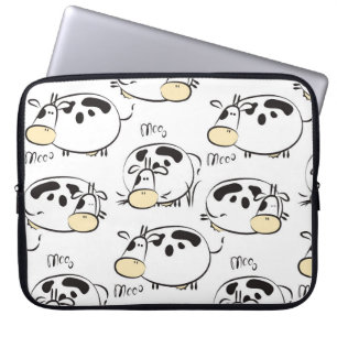 Grappig patroon met kinderlijke dieren.  clip- laptop sleeve