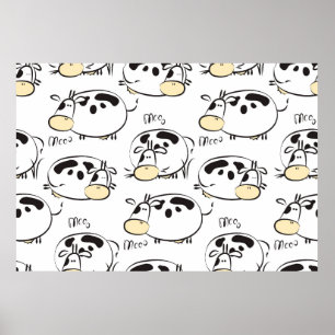 Grappig patroon met kinderlijke dieren. clip- poster