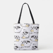Grappig patroon met kinderlijke dieren.  clip- tote bag (Achterkant)