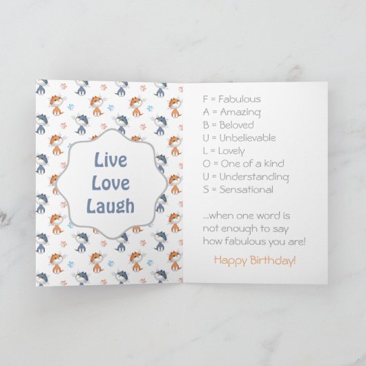 Grappig patroonvlies kaart (Binnen)