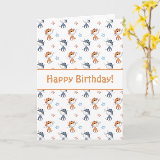 Grappig patroonvlies kaart (Gele Bloem)