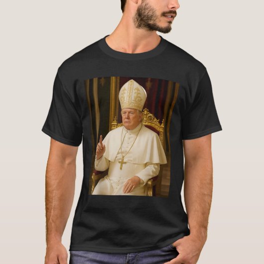 Grappig Paus Trump T-shirt Meme Funny (Voorkant)